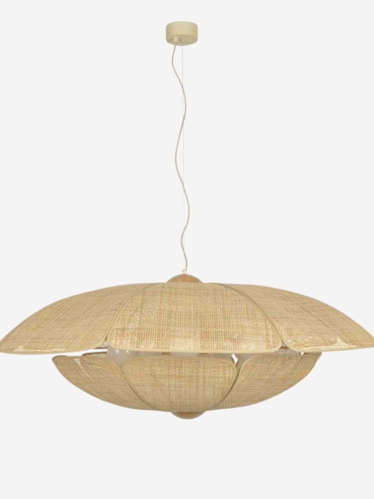 Suspension en métal et cannage, Coquillage D110