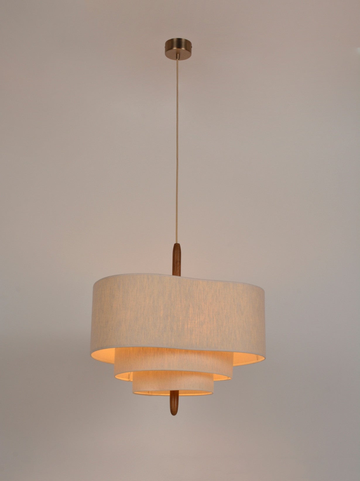 Suspension en bois et tissu, Pebble D58