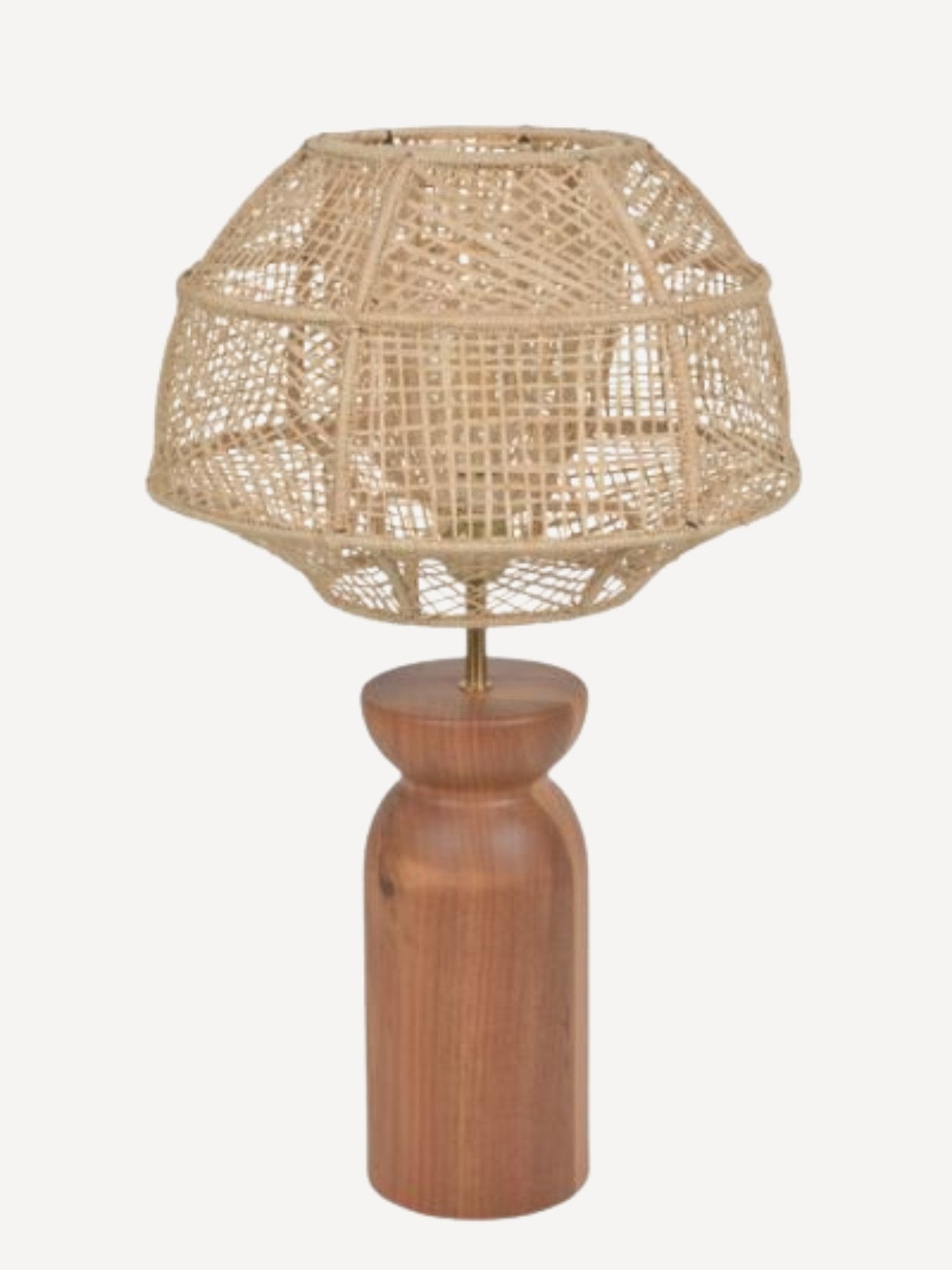 Lampe en bois et raphia naturel, Odyssée L