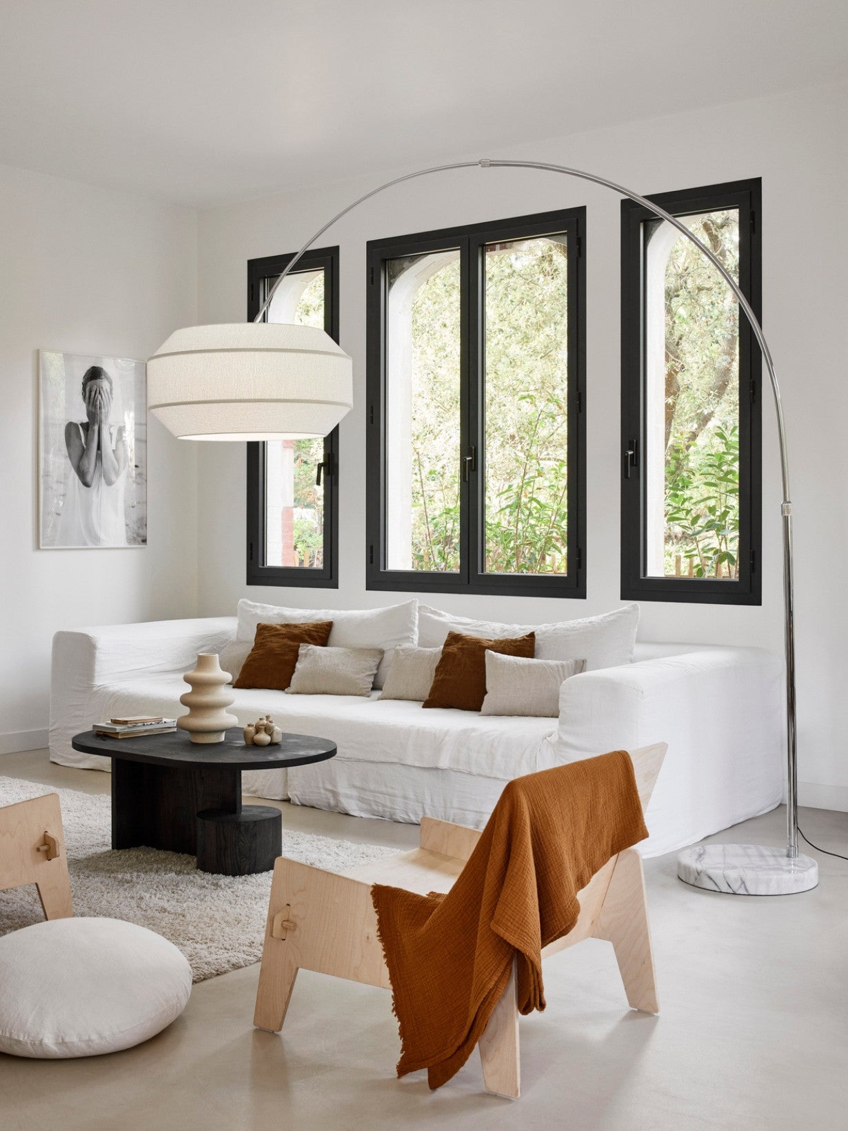 Lampadaire en tissu bouclette, Cosiness
