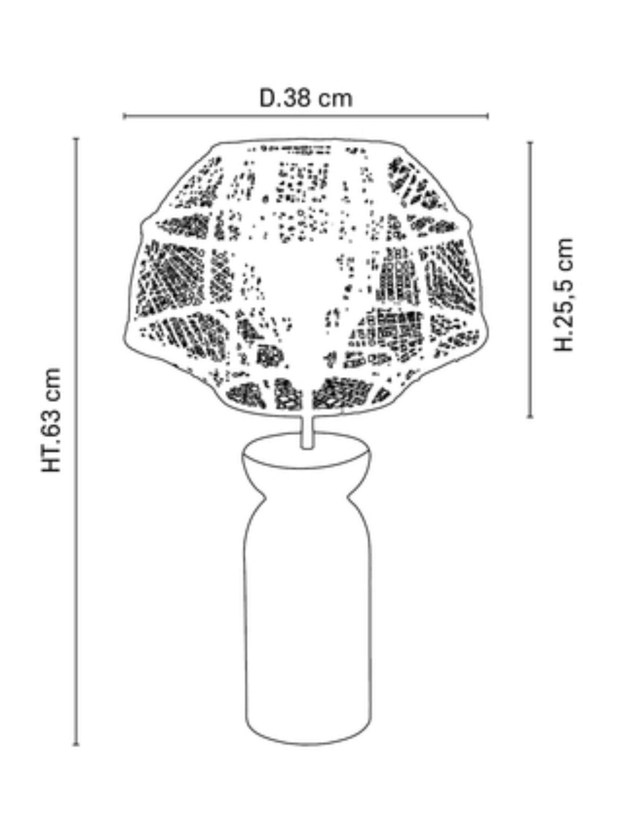 Lampe en bois et raphia naturel, Odyssée L