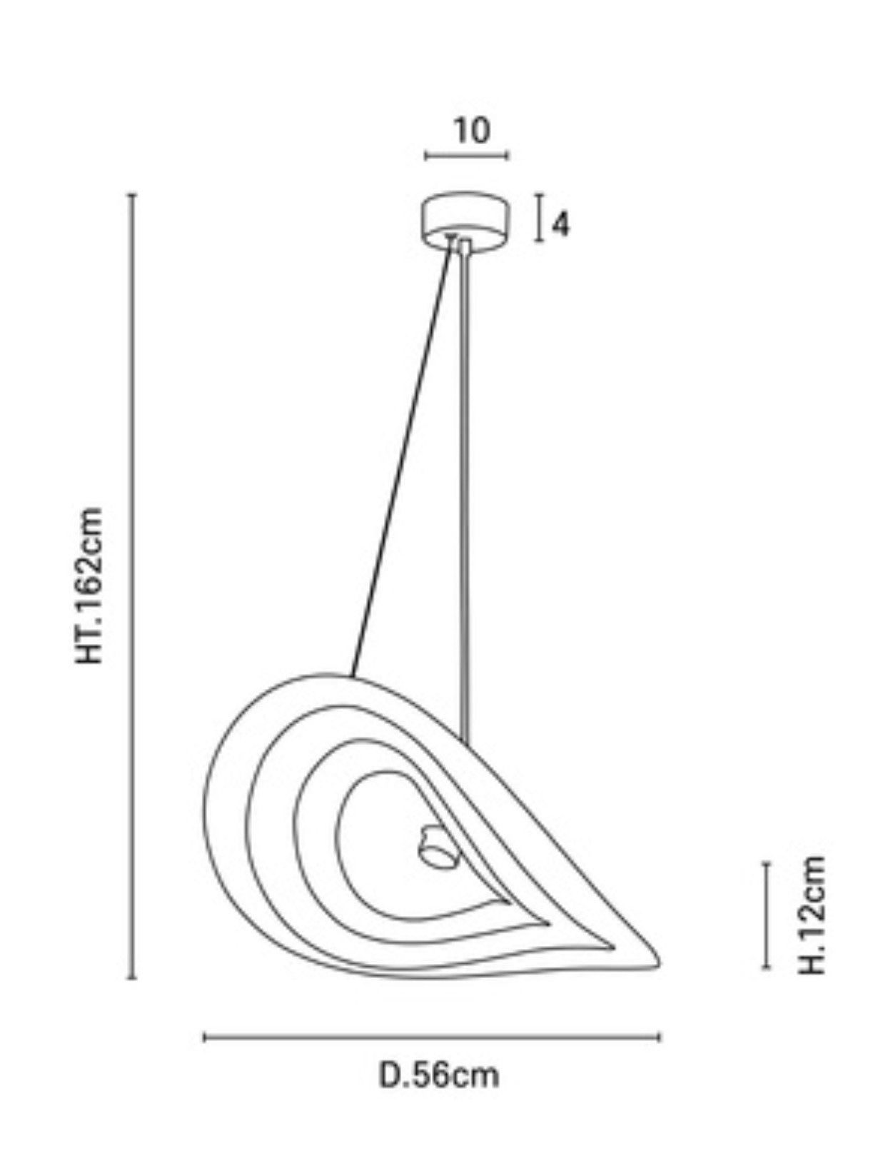 Suspension en papier murano, Selenitis D56