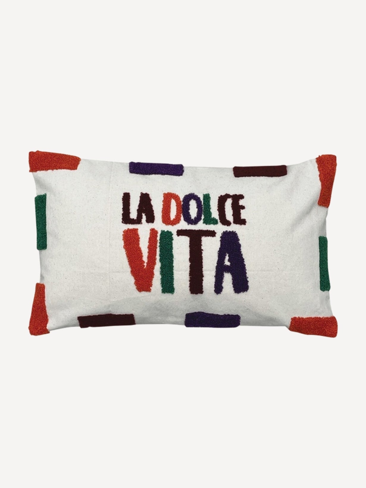 Coussin en coton, La Dolce Vita