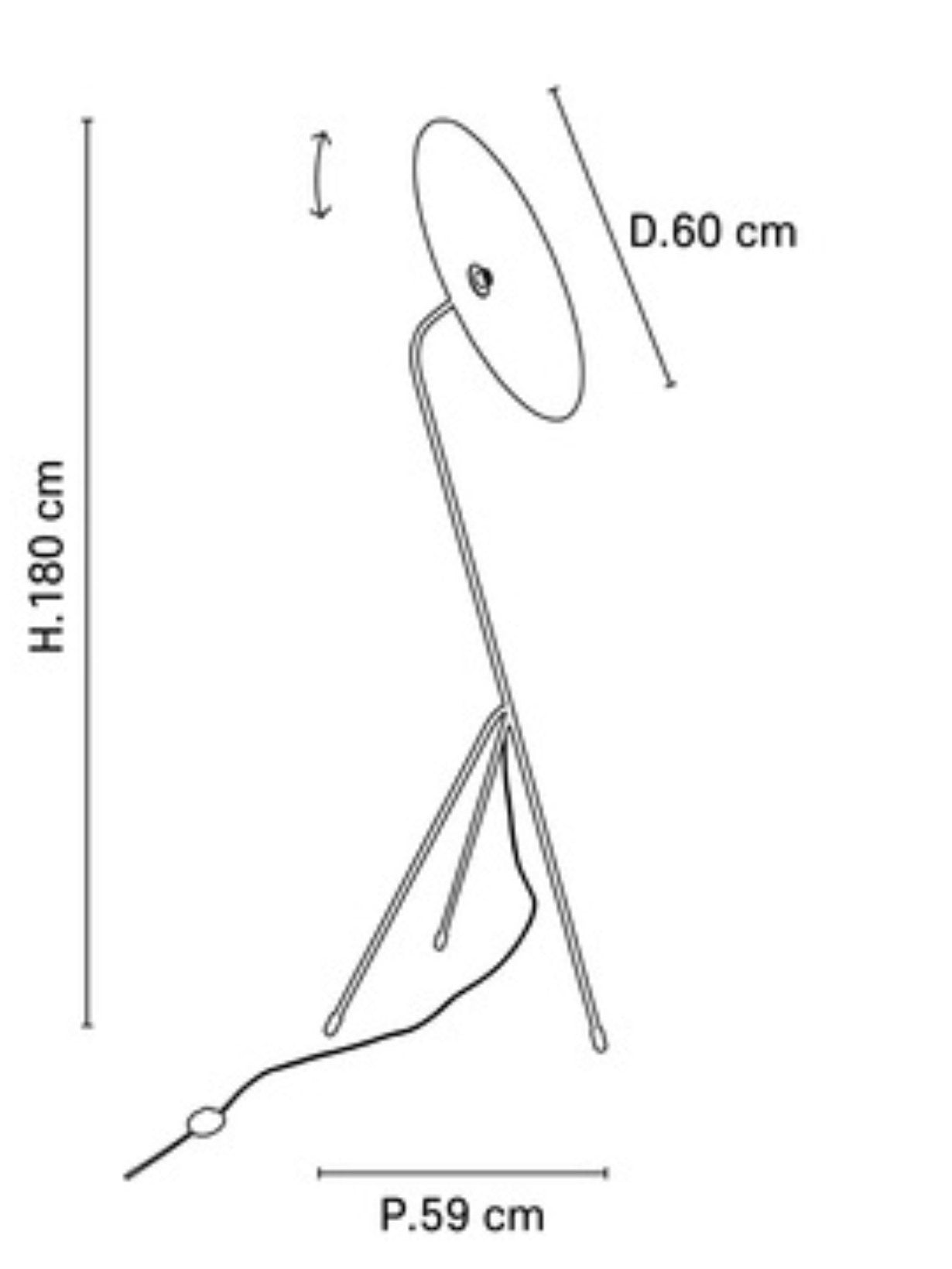 Lampadaire en métal peint, Sonia Laudet