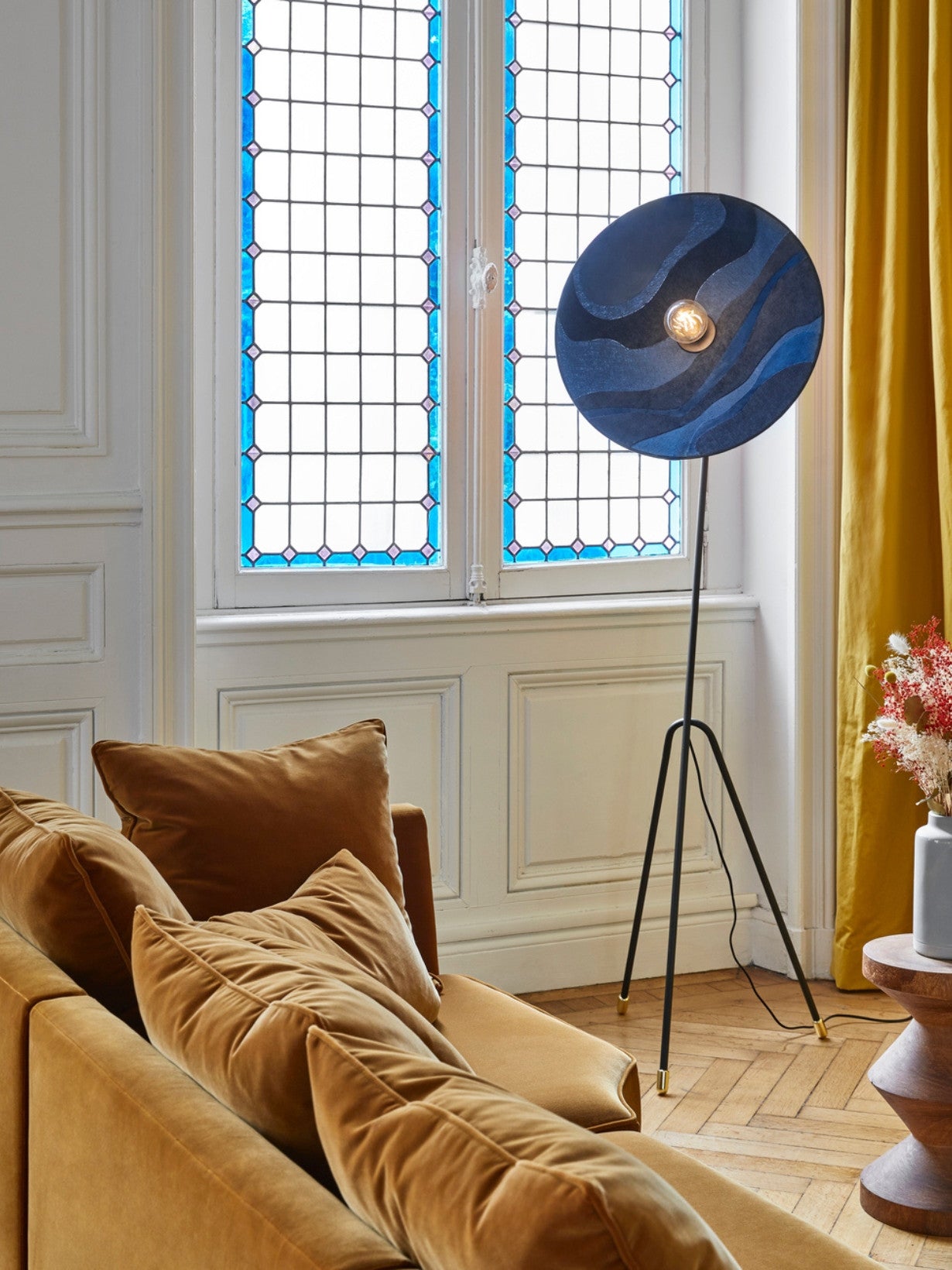 Lampadaire en métal peint, Sonia Laudet