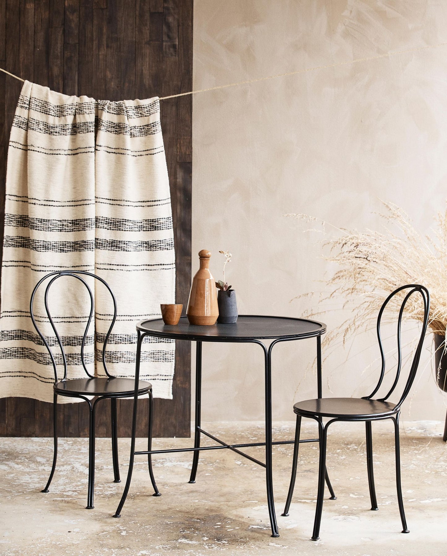 Chaise de jardin OLIVO, en fer noir