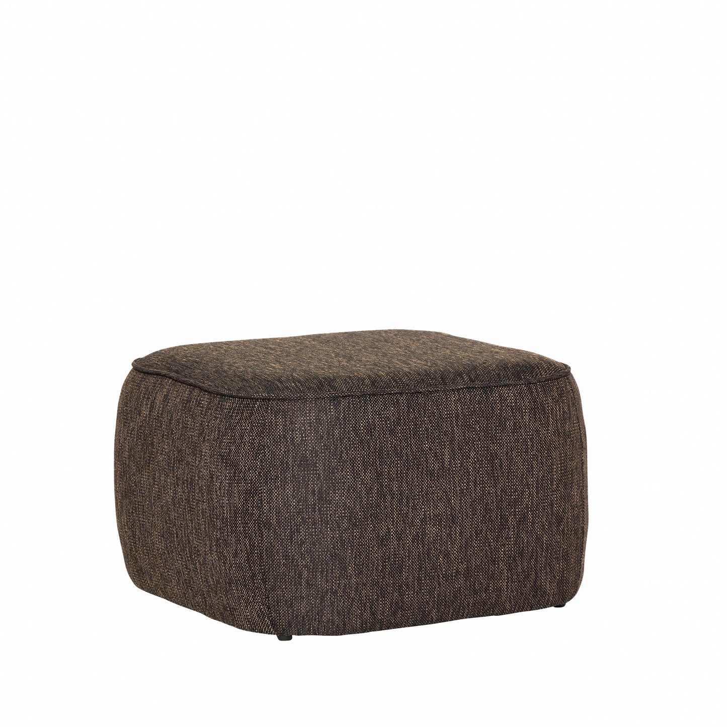 Pouf Cube en tissu marron foncé