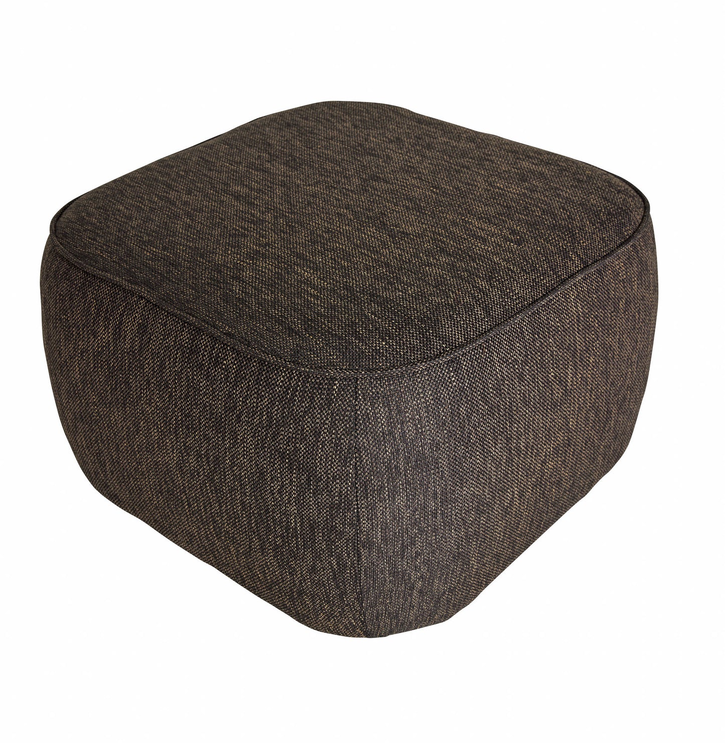 Pouf Cube en tissu marron foncé
