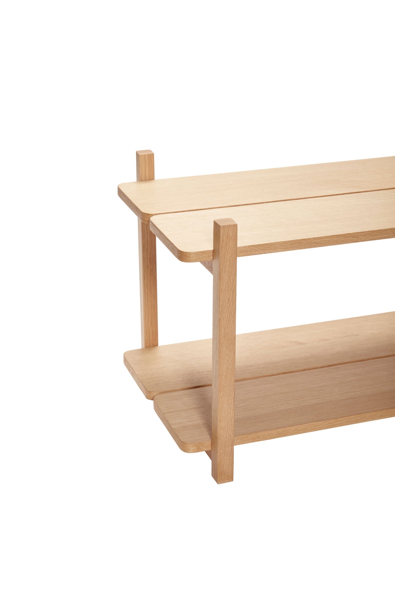 Etagère basse Mason double , en bois de Chêne Naturel