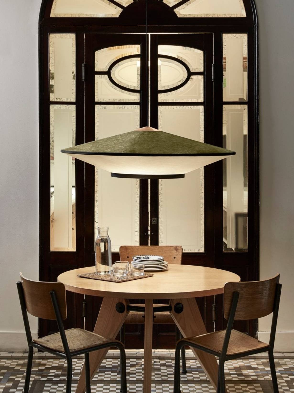 Suspension en velours et bambou, Cymbal L