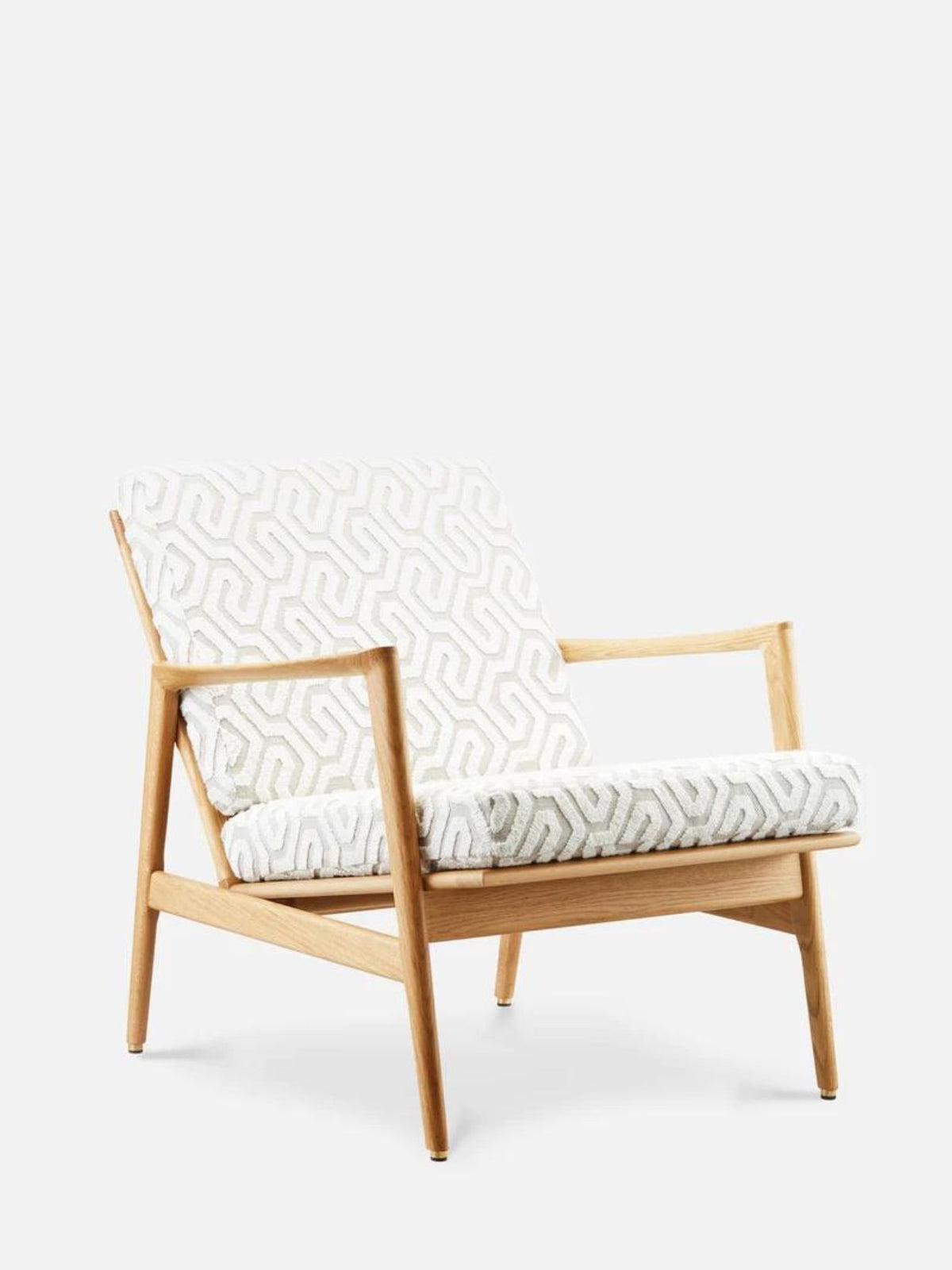 (en cours) Fauteuil en bois de chêne et tissu Coffee , Stefan