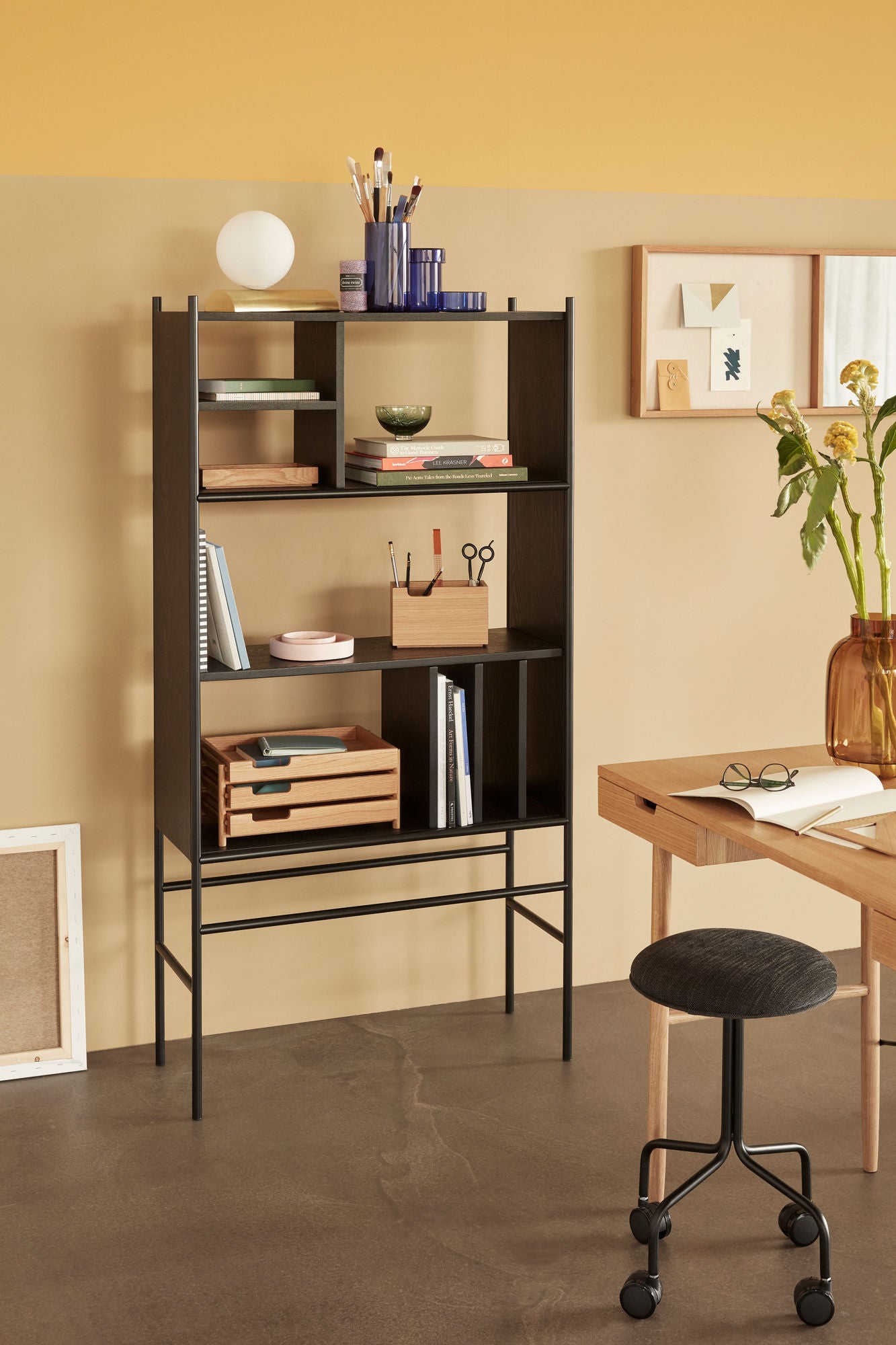 Bureau Studio en placage de Bois de Chêne Natural