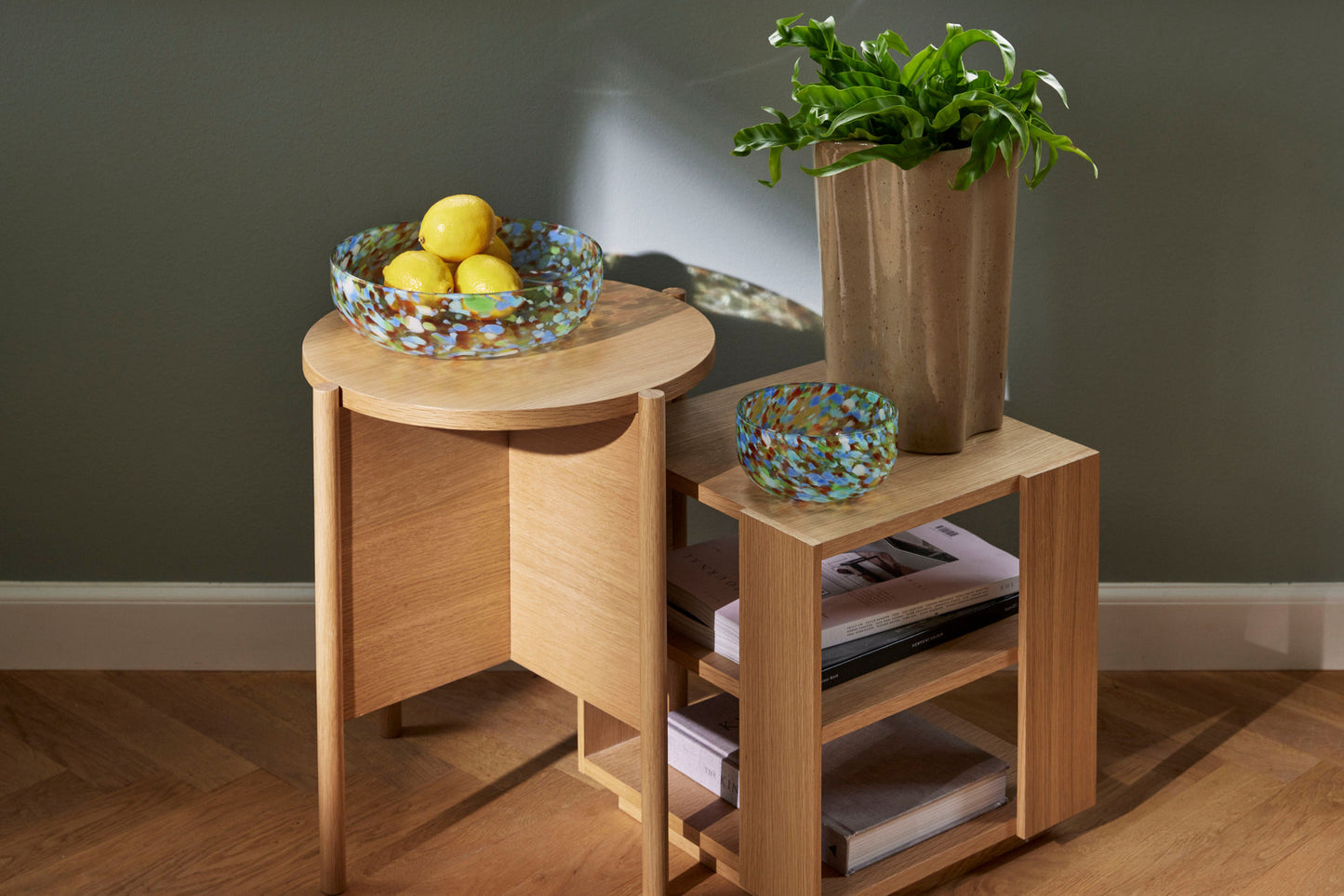 Table d'Appoint Héritage en Placage de Chêne Naturel