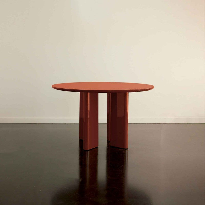 Table à manger ronde laquée, Joe