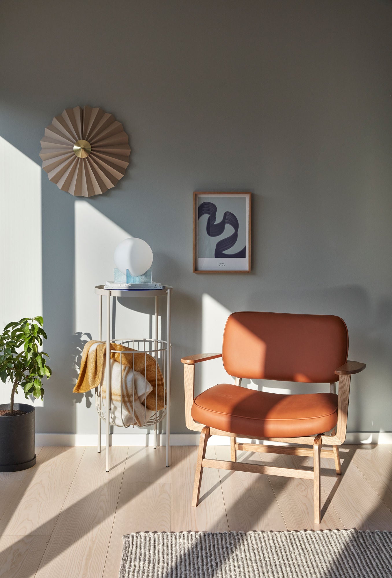 Fauteuil lounge Haze Marron/Naturel
