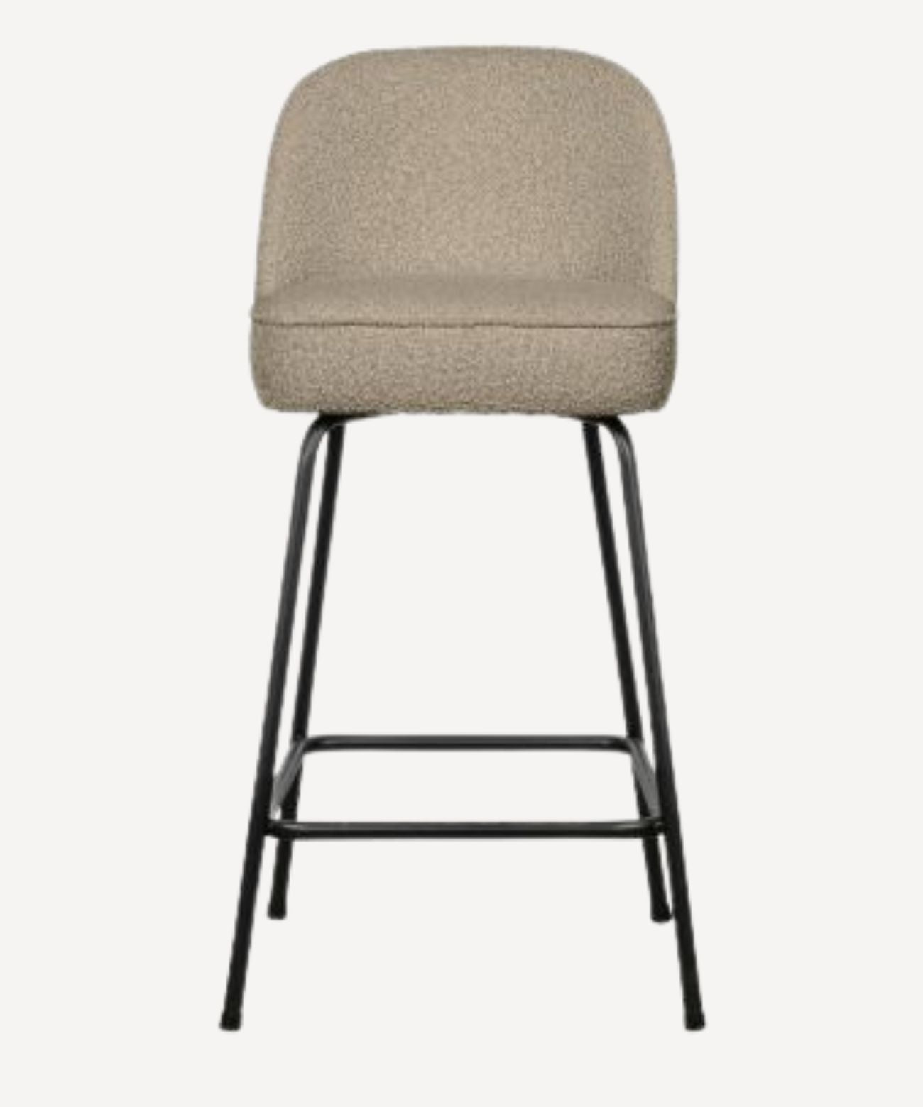 Tabouret de bar en laine bouclette H65cm, Vogue