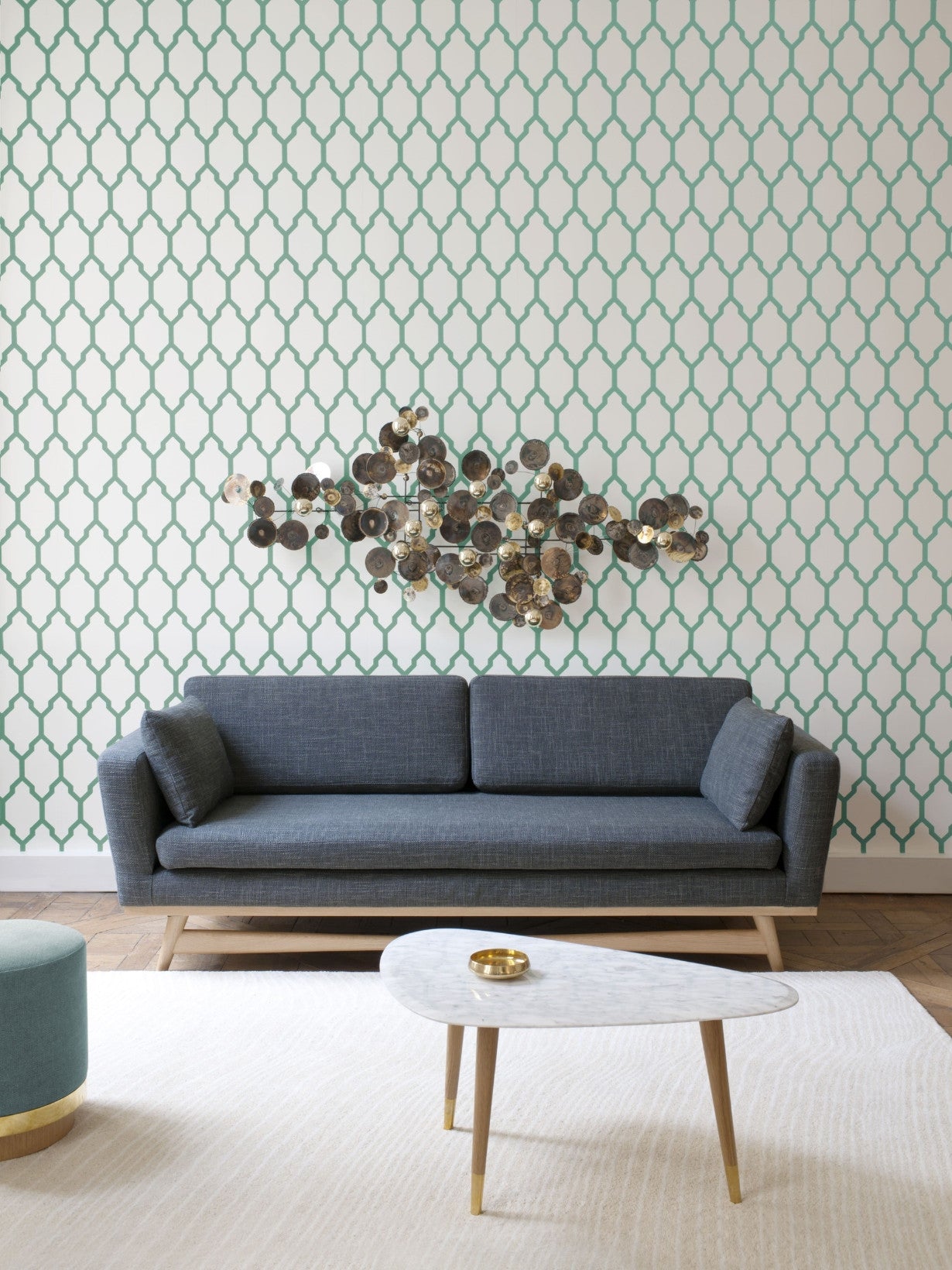Canapé en tissu ou en velours, 210