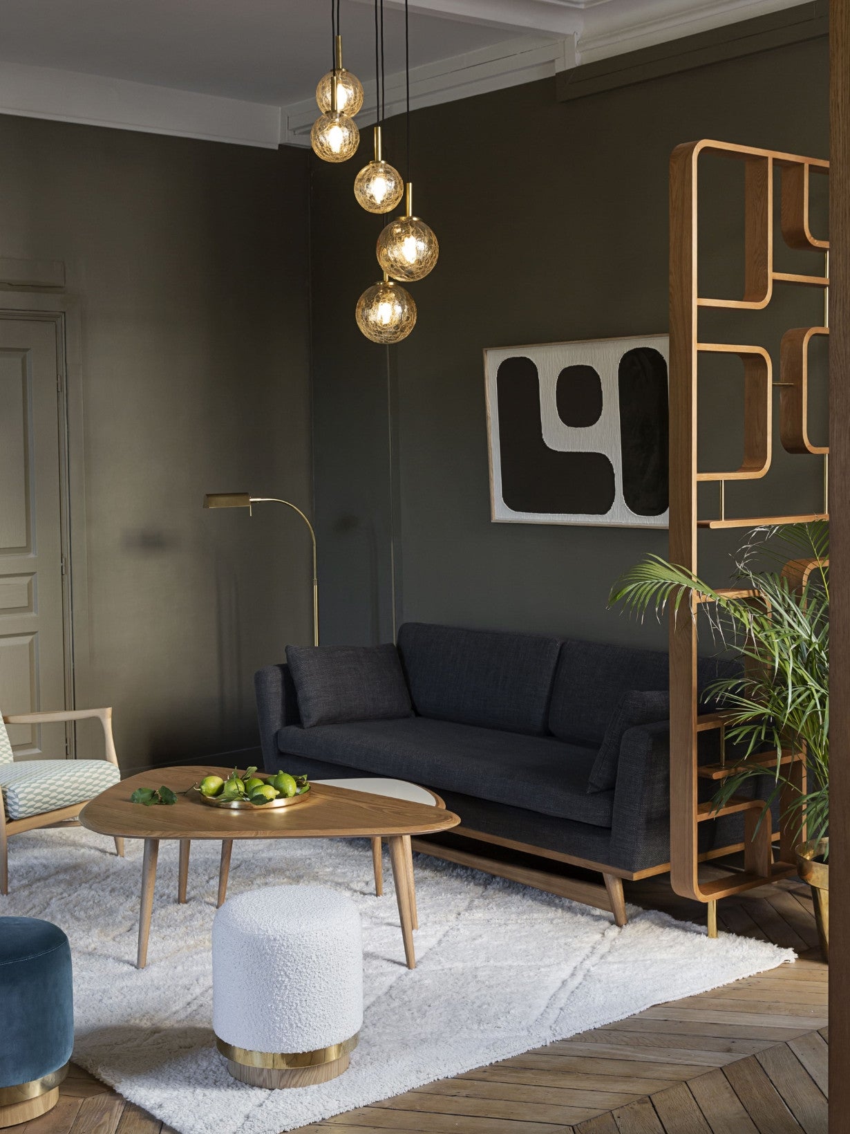 Canapé en tissu ou en velours, 210