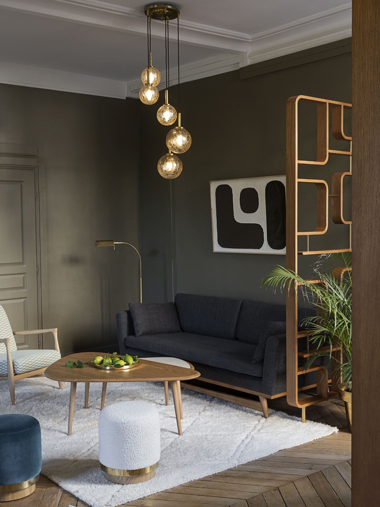 Canapé en tissu ou en velours, 210