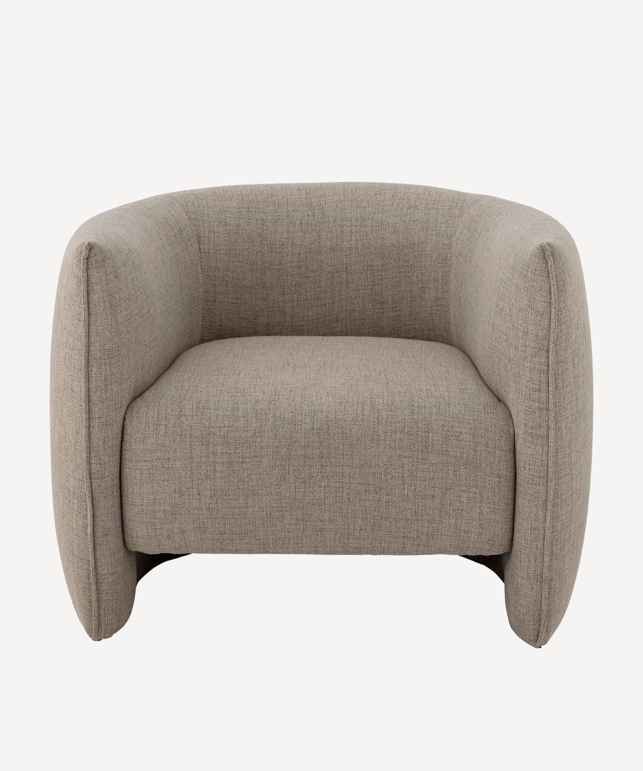 Fauteuil de salon Bacio en tissu beige