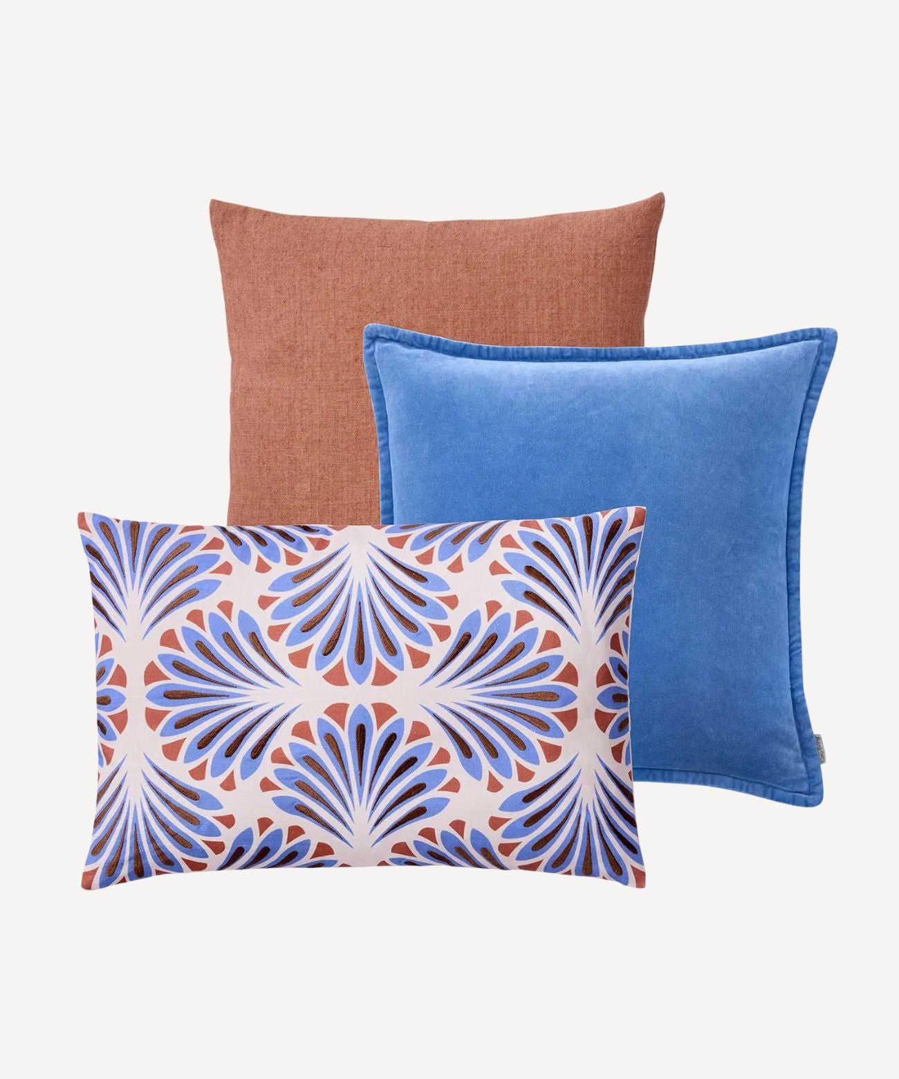Lot de trois housses de coussins douillets