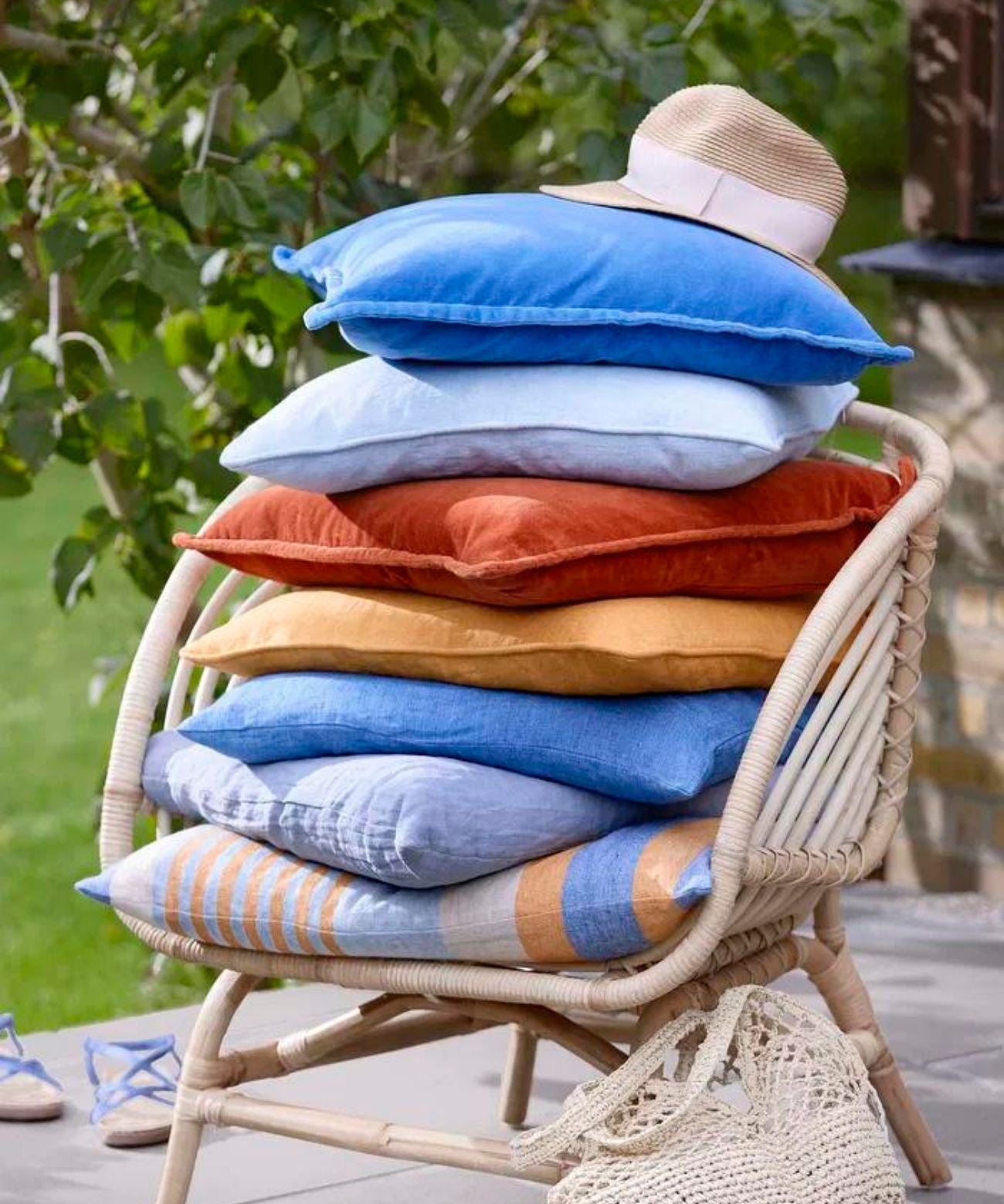 Lot de trois housses de coussins douillets