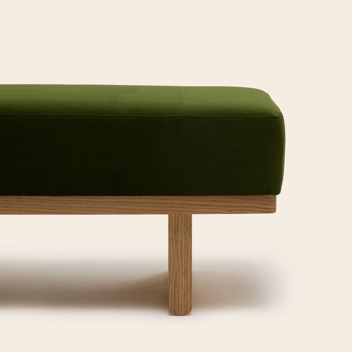 Banc ANCA velours vert olive