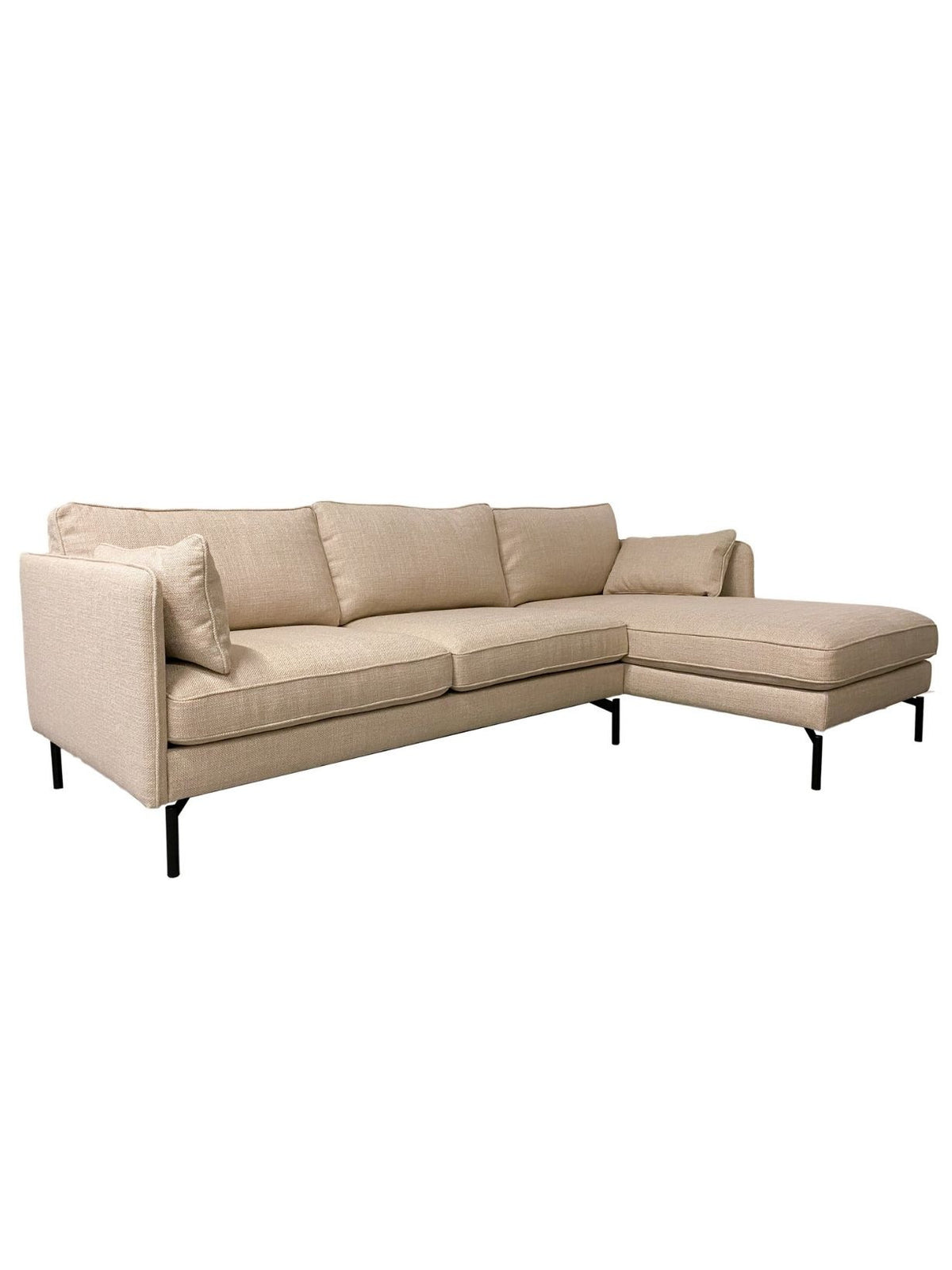 Canapé d'angle 3 places en tissu beige, Sofa PPno.2