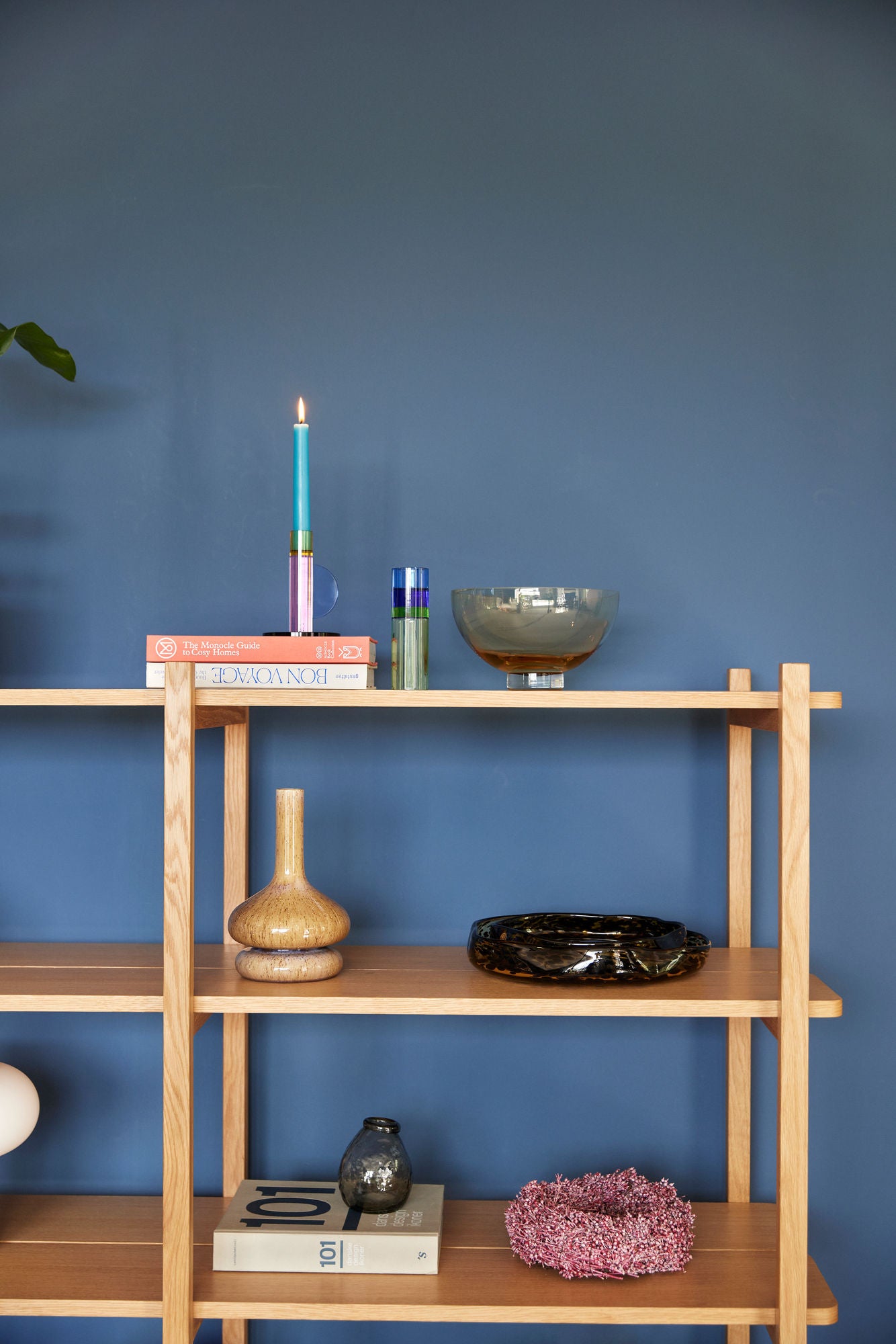 Etagère Mason tablette double en bois de chêne