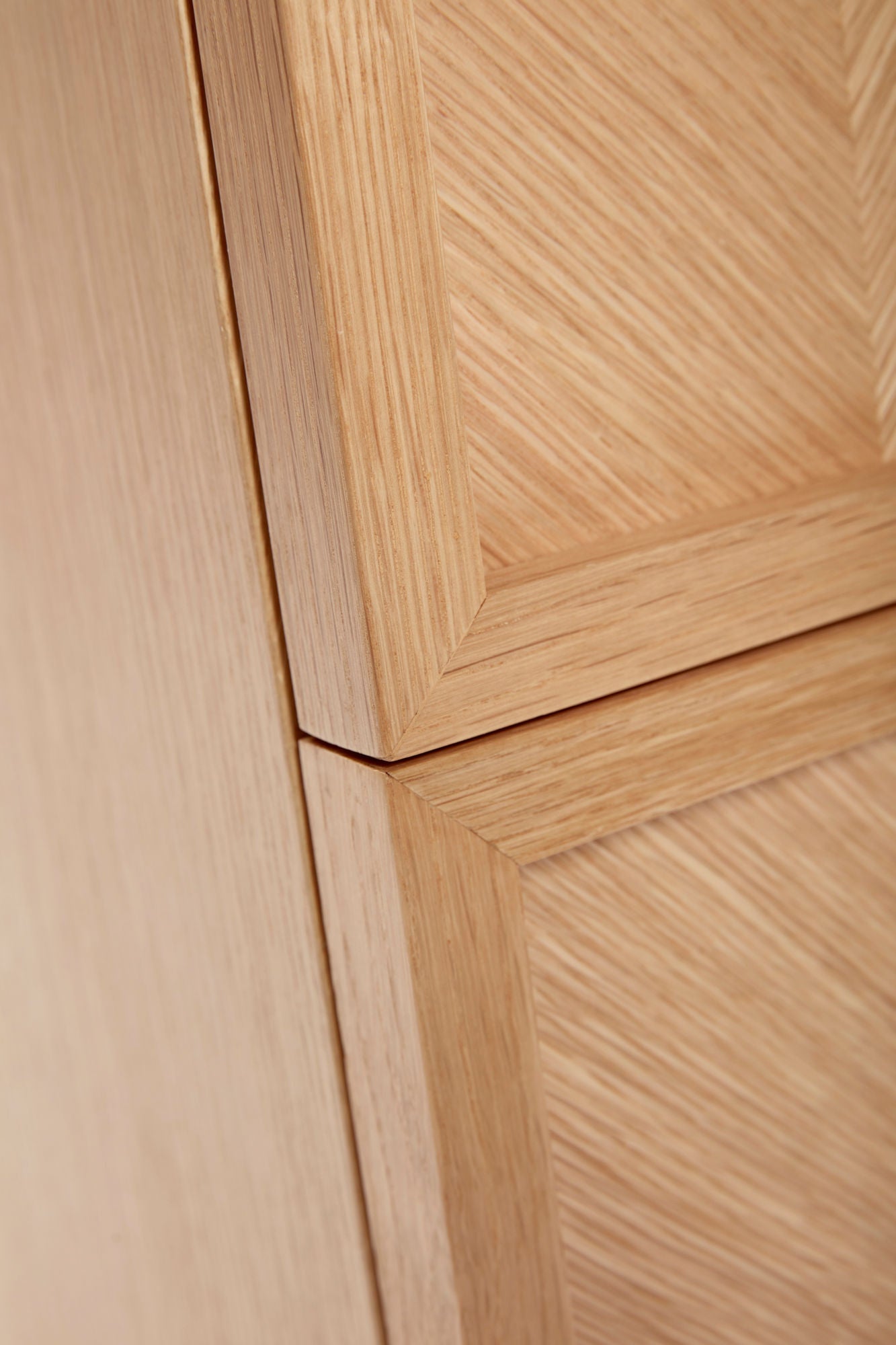 Table de chevet en chêne naturel, Herringbone