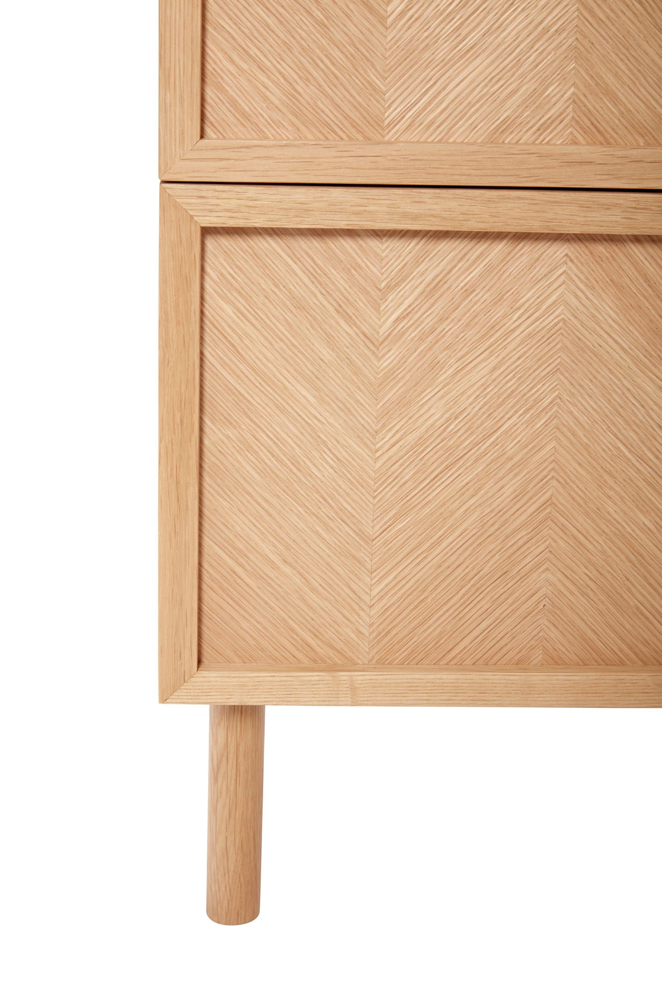 Table de chevet en chêne naturel, Herringbone