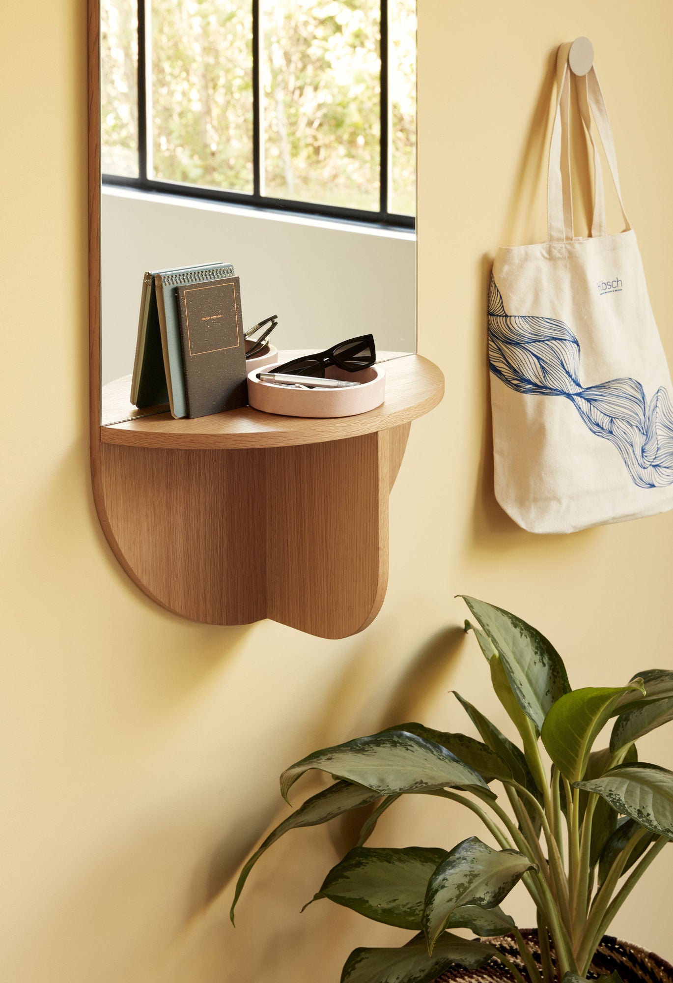 Hübsch Nomad Miroir mural Naturel
