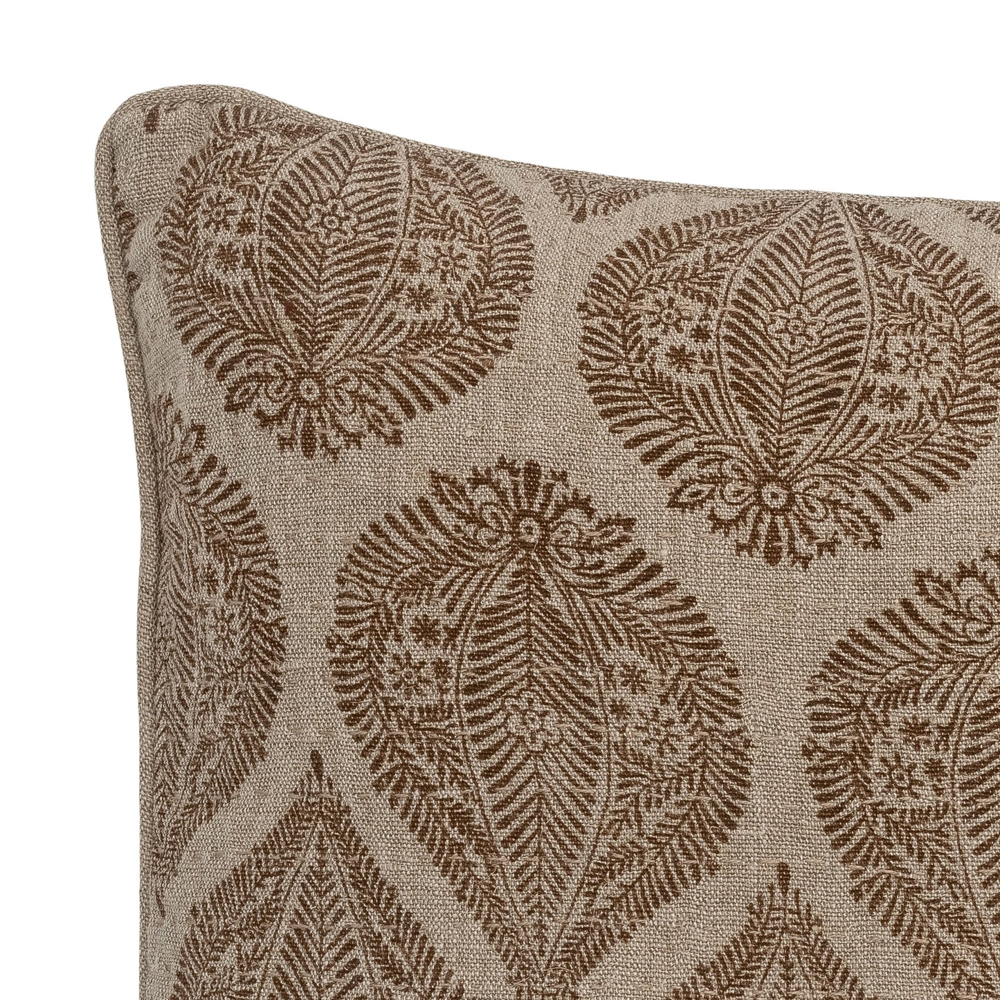 Coussin marron à motif en Coton, Cergy