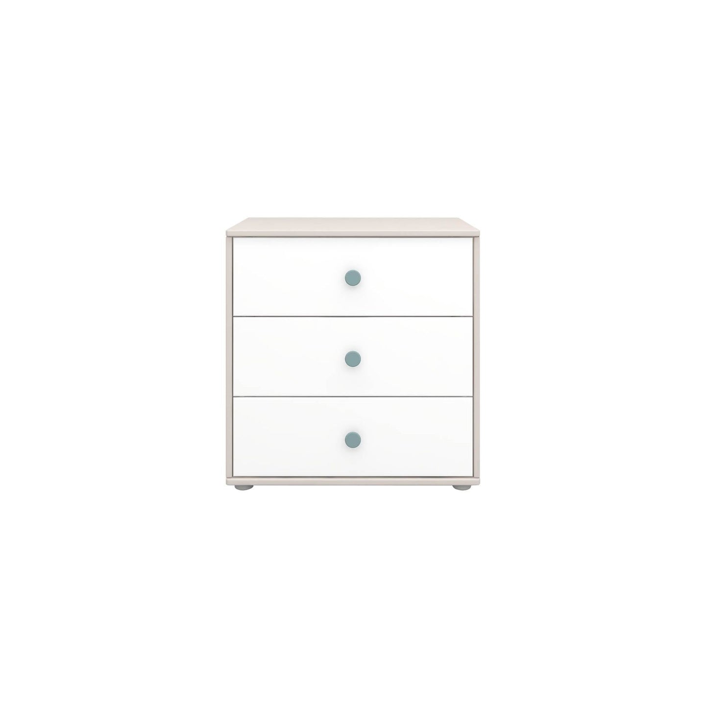 Commode trois tiroirs avec pieds, collection Classique