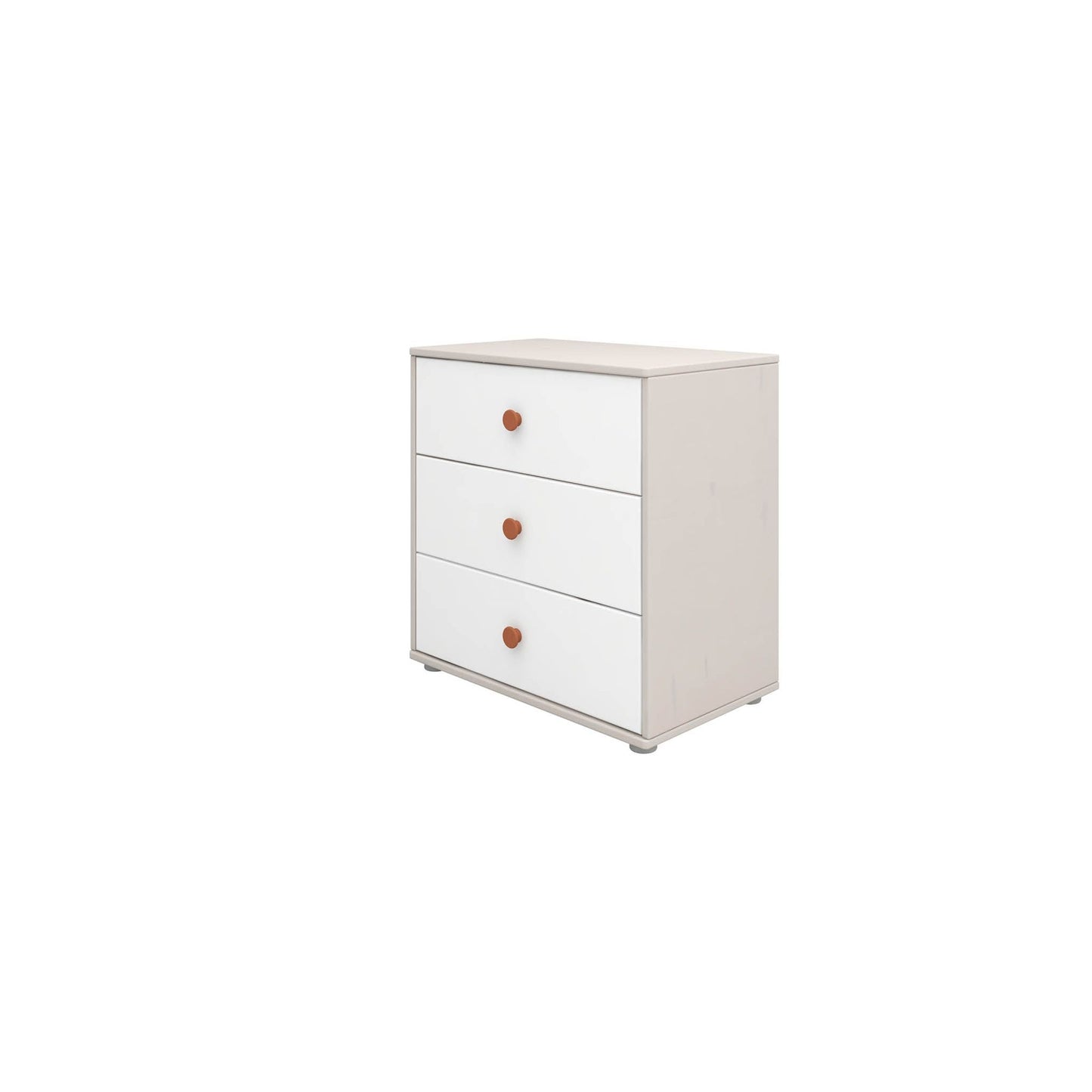 Commode, trois tiroirs avec pieds, collection Classique