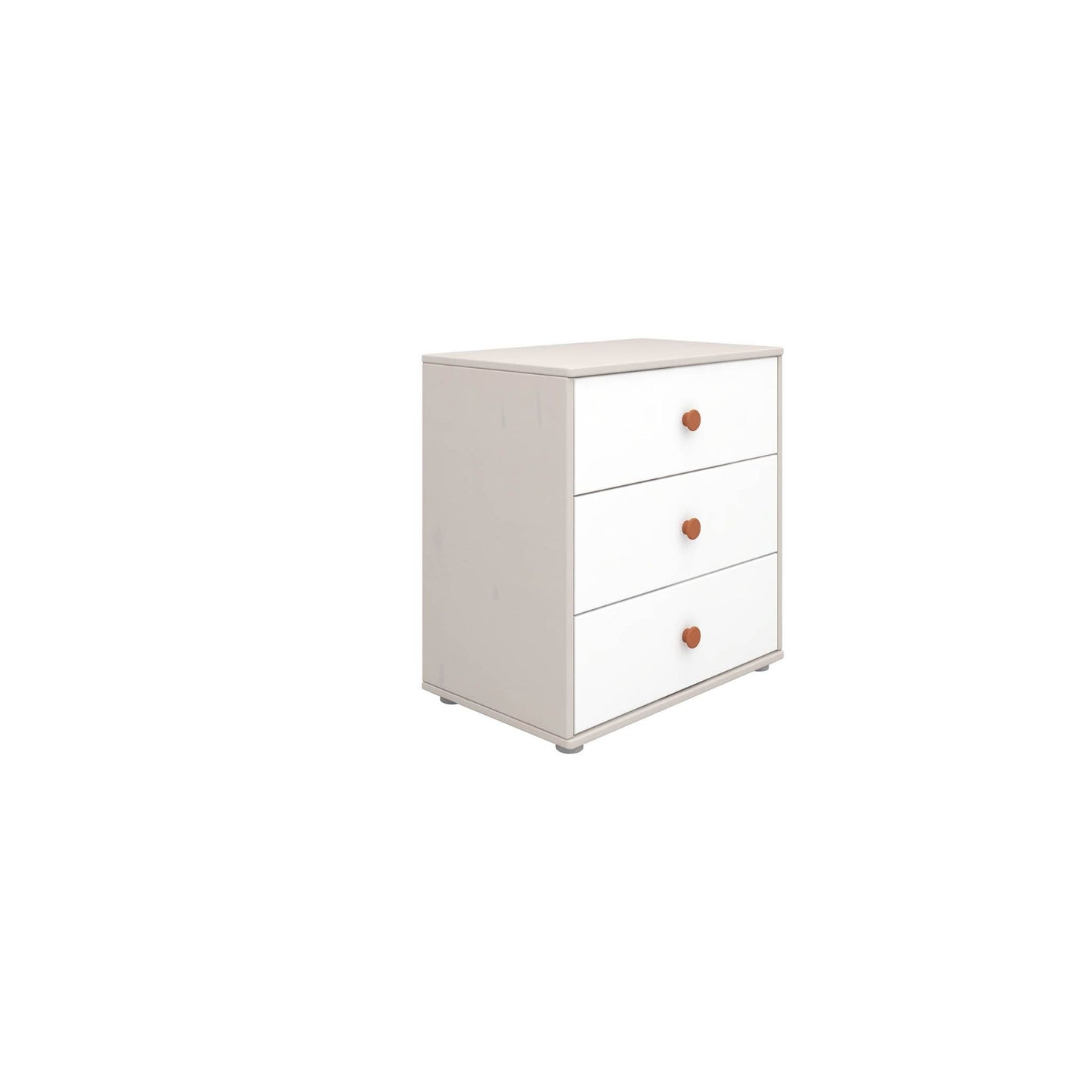 Commode, trois tiroirs avec pieds, collection Classique