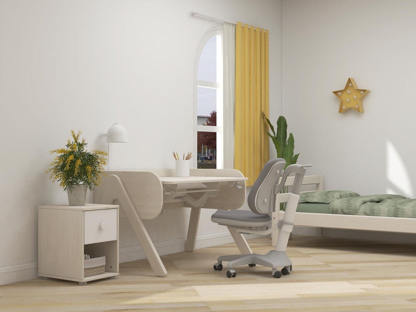 Table de nuit avec tiroir, collection Classique