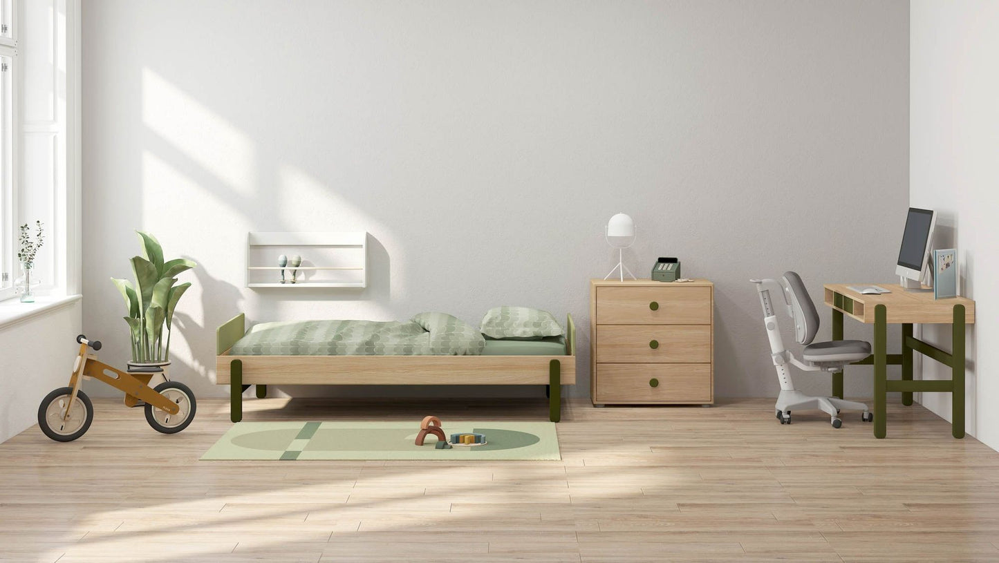 Lit simple avec tête de lit, Popsicle