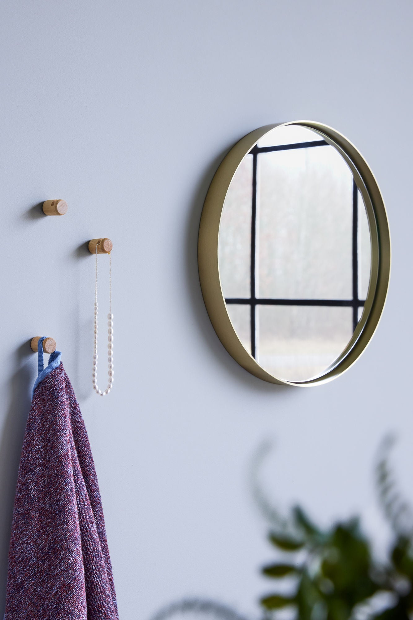 Miroir mural Ronde Laiton