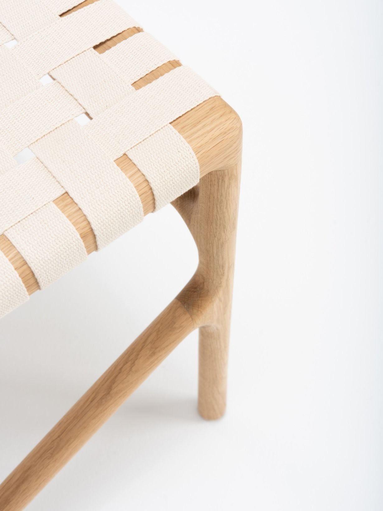 Chaise de table en bois de chêne massif, Fawn