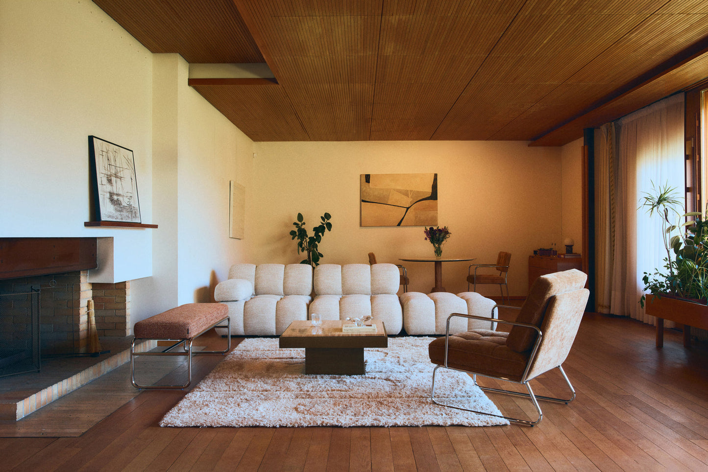 Fauteuil modulable, Tweed beige - NV GALLERY - WAFFLE