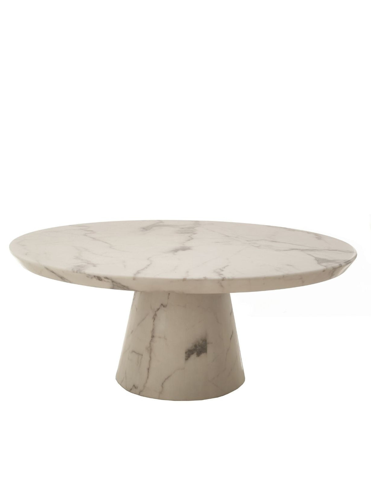 Table basse ronde en résine effet marbre, Filip