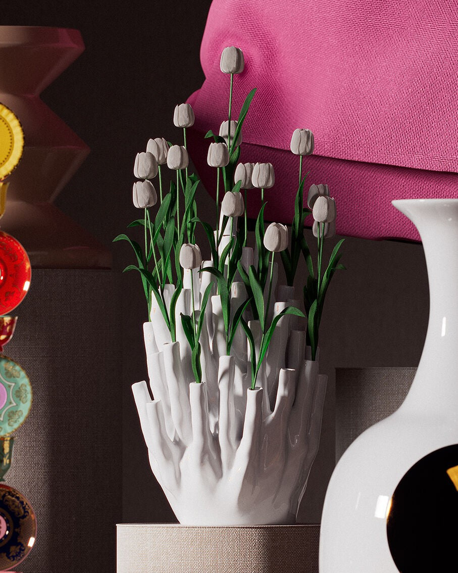 Vase en porcelaine, Coral 50 tulipes