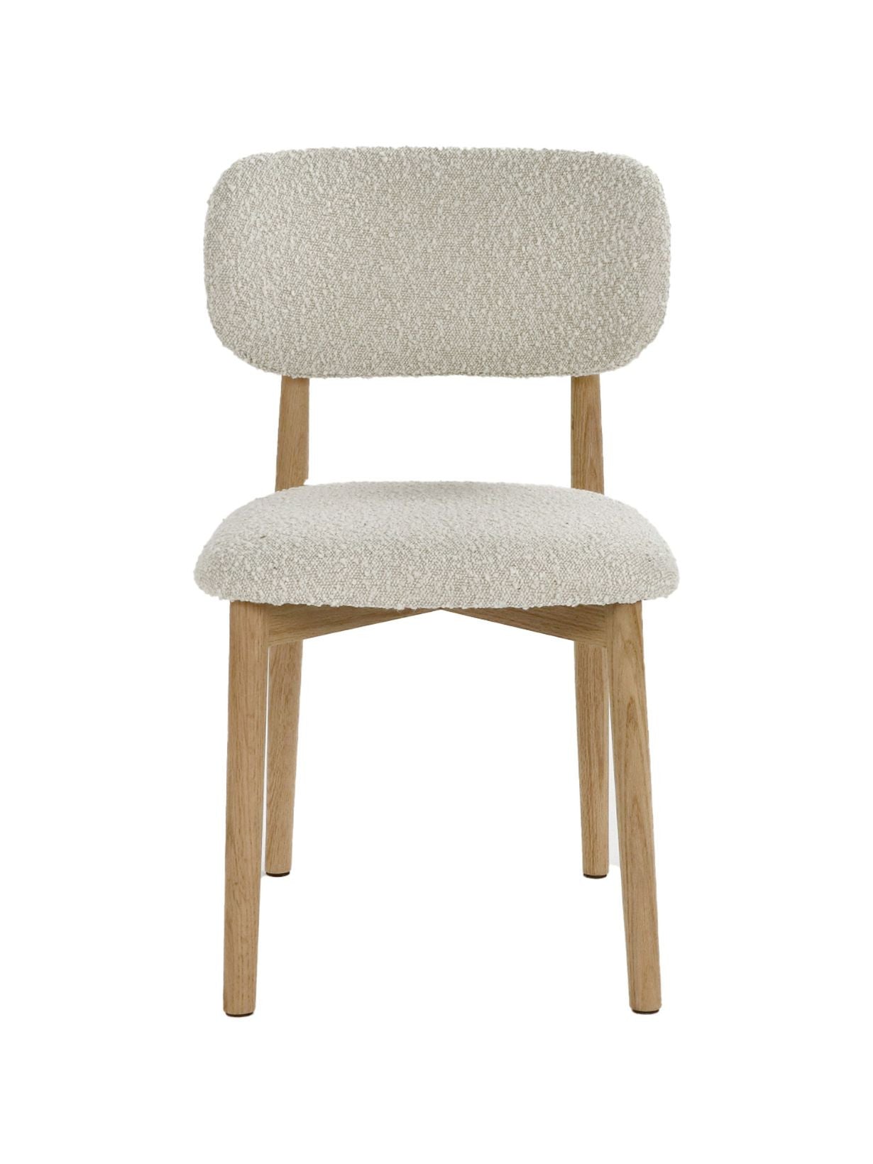 Chaise en chêne et tissu bouclé, Hazel