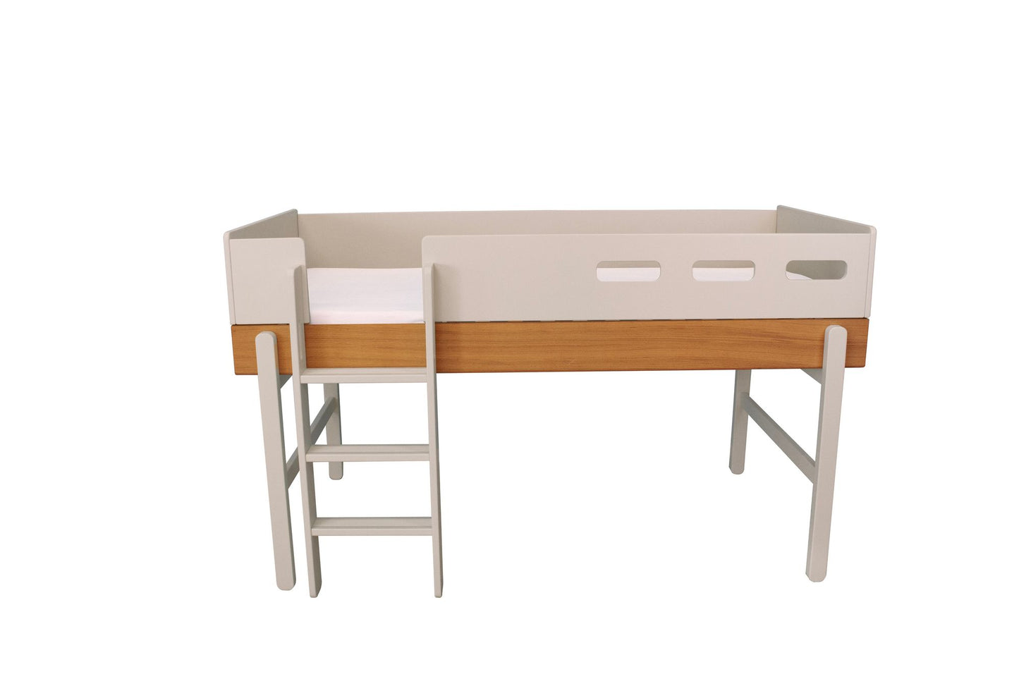 FLEXA Mid-high bed with straight ladder