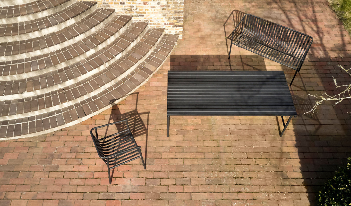 Chaise de jardin en métal noir Villa