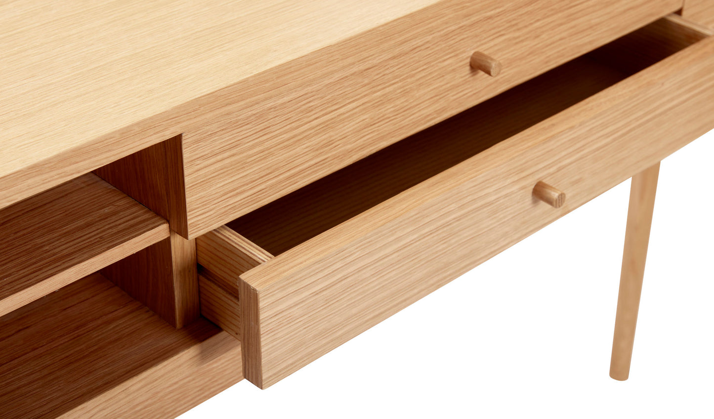 Console en bois de chêne naturel