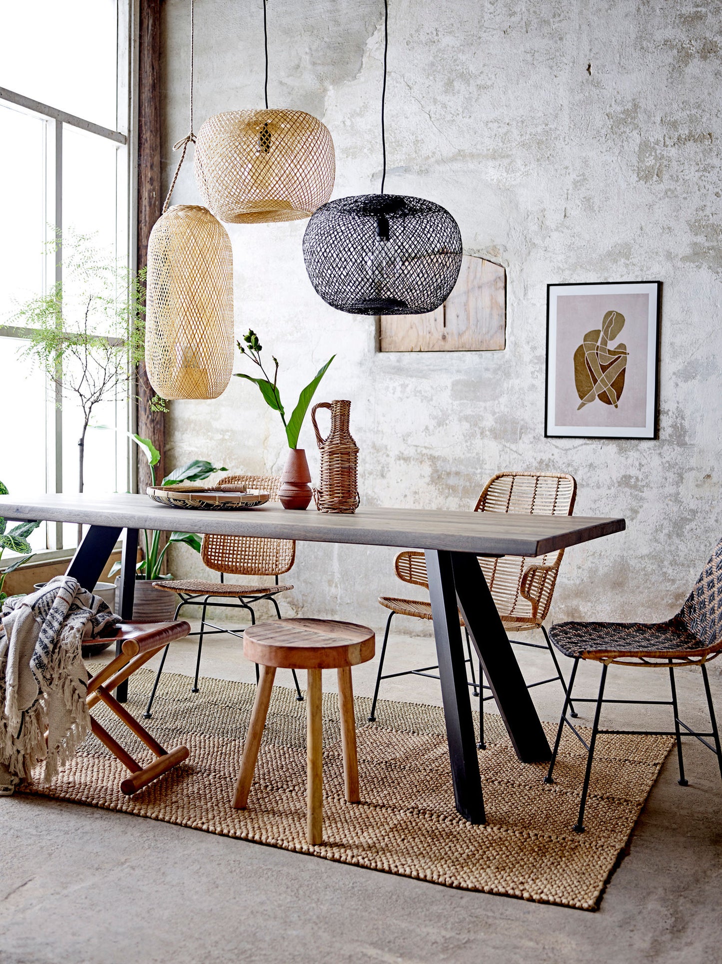 Suspension Bambou Rodi noir