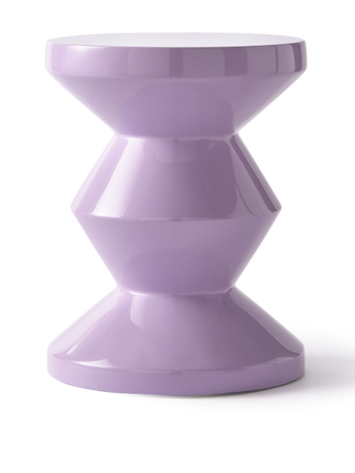 Tabouret laqué lilas, Zig Zag