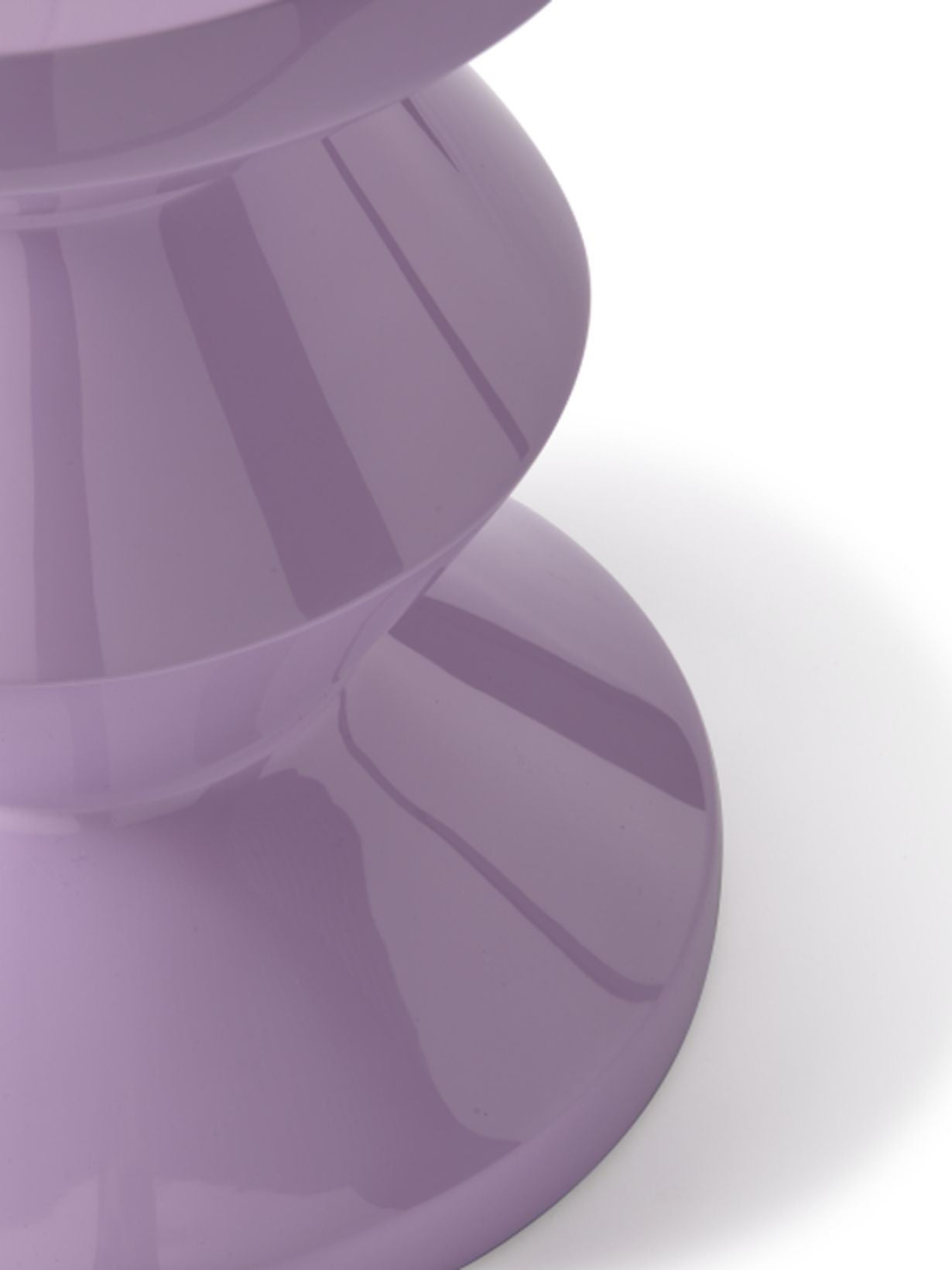 Tabouret laqué lilas, Zig Zag